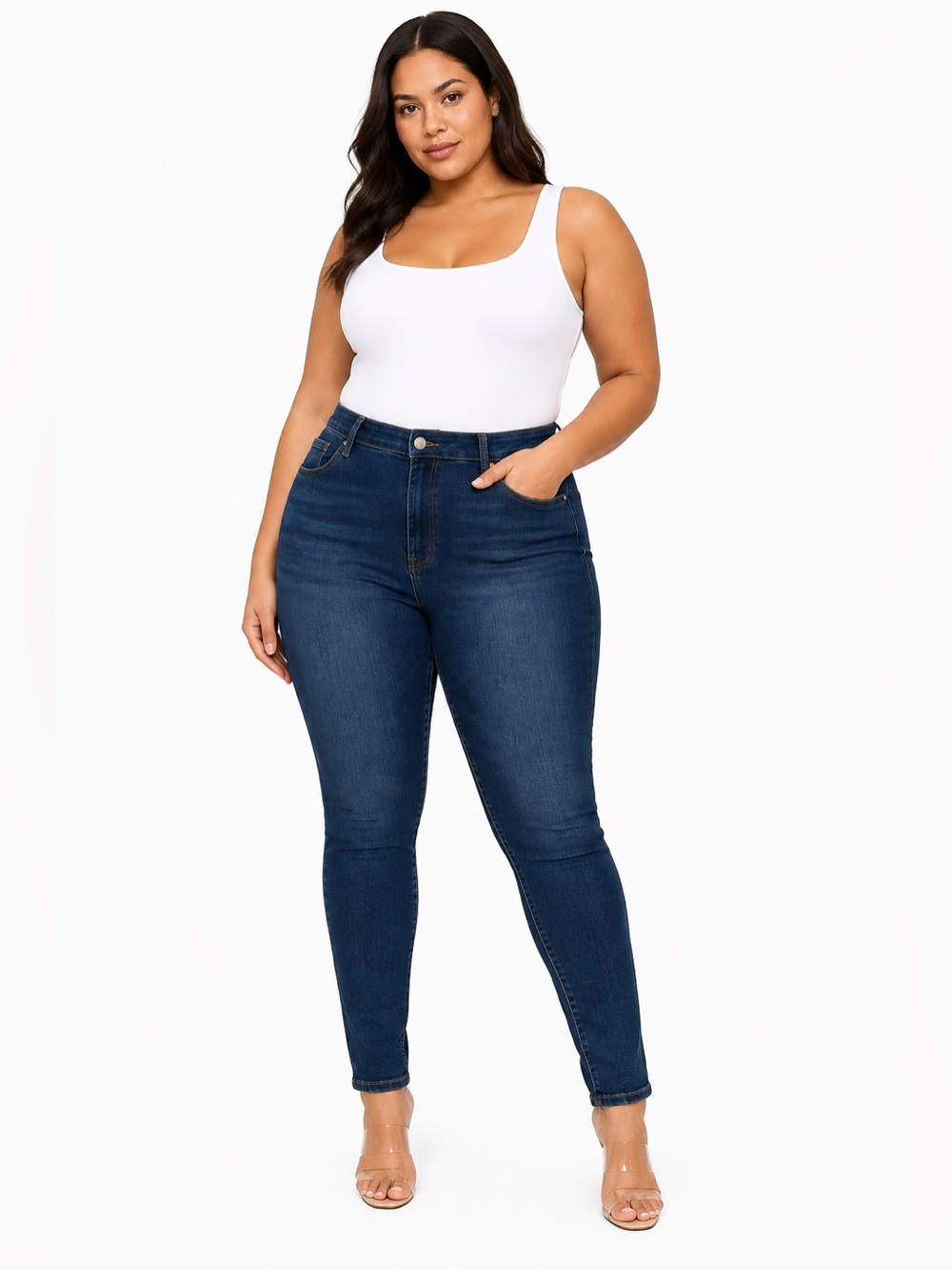 Good American Always Fits Good Legs Skinny Jeans Indigo 14-18